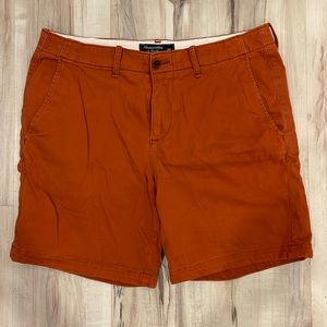 Abercrombie & Fitch burnt orange shorts size men’s 32 7in inseam athletic fit